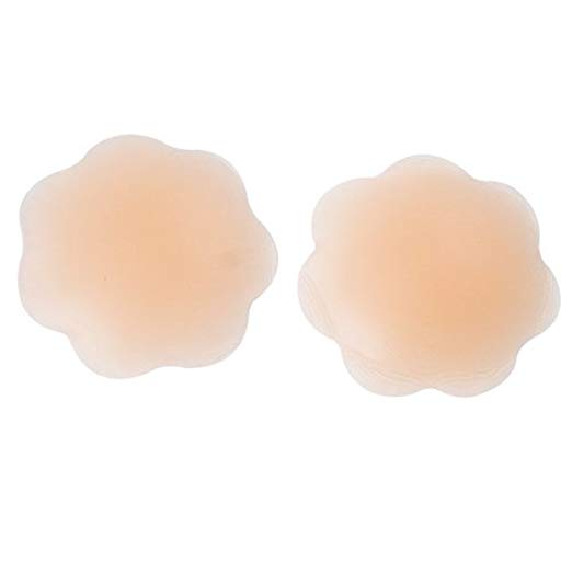 EUBUY Silicone Reusable Plum Blossom Adhesive Nipple Covers Gel Petals Pasties Breast Bra Pads Stickers (1 Pair)