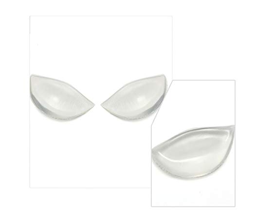 Woman Silicone Bra Inserts Breast Enhancers Padding Breast Bra Pads Breast Chest Pads Enhancers Clear Breast Push Up Bust Enhancers (Transparent)