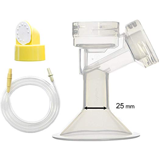 Swing Tubing and Breast Pump Kit for Medela Swing Breastpump. Inc. 1 Medium Breastshield (Comparable to Medela Personalfit 24mm), 1 Valve, 1 Membrane, and 1 Replacement Tubing