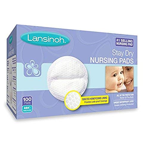 Lansinoh Nursing Pads, Pack of 100 Stay Dry Disposable Breast Pads