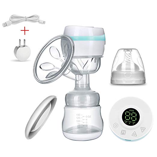 Electric Breast Pump Comfort Breastfeeding Portable Breast Pump Milk Pump Single Baby Breast Pump for Travel USB Charging Massage Suction HD LED Display