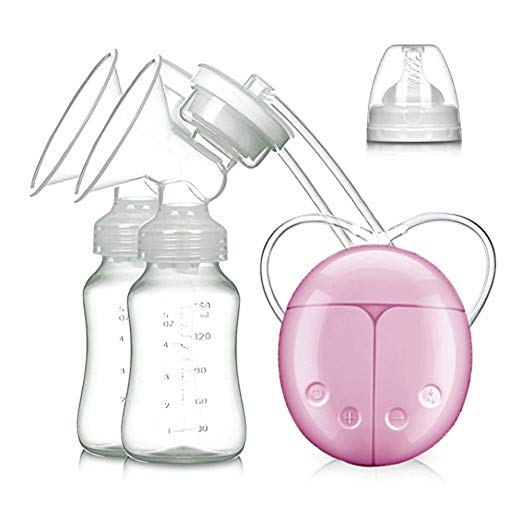 JHDLY Electric Breast Pump Double Breastpumps Breastmilk Pump Double PumpsSafe Milk Storage Bottle Dual Control Milk Suction and Breast Massager Breast Care for Breastfeeding 
