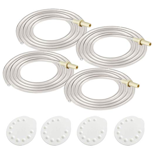 Maymom 4x Tubing 4x Membranes for Medela Pump in Style Advanced Breastpump Released After Jul 2006 Plus 4 Membranes in Retail Pack. Replaces Medela Tubing #8007212, 8007156 & 87212 and Pump Parts.