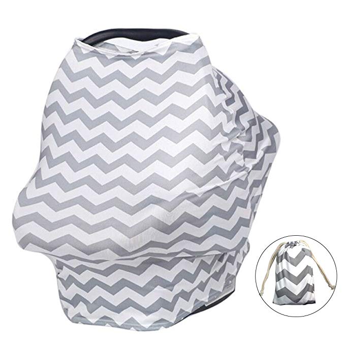 Nursing Cover, ISHOWDEAL Flexible Unisex Super Soft Baby Nursing Breastfeeding Cover Breastfeeding Cover for Boys and Girls Multi-Use Nursing Privacy Cover Shopping Cart and Stroller Carseat Covers