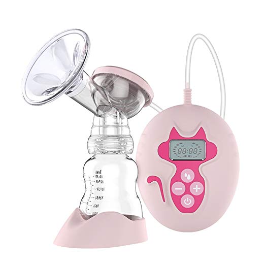 AnGeer Electric Breast Pump, Portable Single Breastfeeding Milk Suction Rechargeable Breast Massage for Breastfeeding