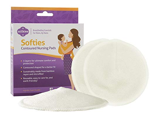 Softies Contoured Nursing Pads: 3 Pairs (6 pads)