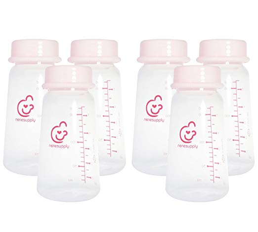 Breastmilk Storage Bottles 6 Pc 5oz150ml Collection Bottles With One-piece Cap Replace Medela Bottles Dr Brown Bottle Use with Medela Pump In Style Freestyle Swing Harmony Symphony Ameda Purely Yours