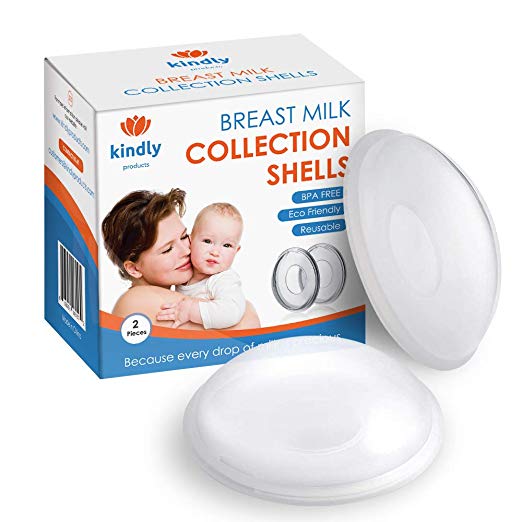 Breast Shells - Nursing Cups - Save Leaks of Breastmilk - Milk Saver - Collect Breastmilk and Protect Sore Nipples - Soft & Comfortable Silicone - Safe, Reusable and Easy to Clean, Set of 2