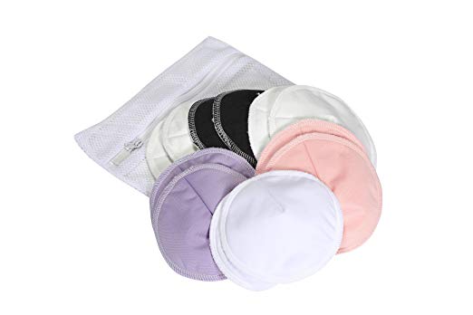 Momma Soft Organic Natural Bamboo Nursing Pads (12 Pack) - Reusable & Washable, Soft & Hypoallergenic Breastfeeding Pads