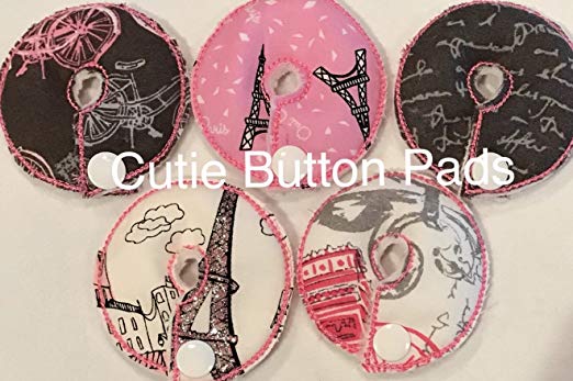 Cutie Button Pads G/j Tube Pad 5 Pack (Pinks)