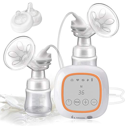 Electric Breast Pump, Gland Rechargeable Breastfeeding Pump with 36 Levels Breast Milk Suction and Breast Massage, Double/Single, BPA Free Hospital Grade