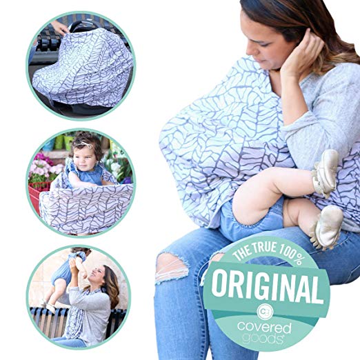 Covered Goods - The Original Multi Use Maternity Breastfeeding Nursing Cover, Infinity Scarf, and Car Seat Cover - Roots