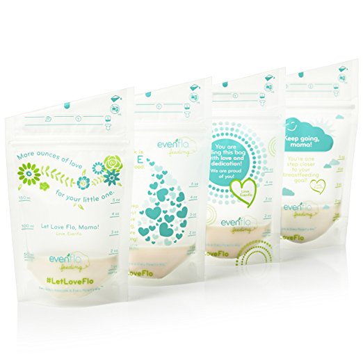 Evenflo Feeding Advanced Breast Milk Storage Bags for Breastfeeding - 5 Ounces (100 Count)