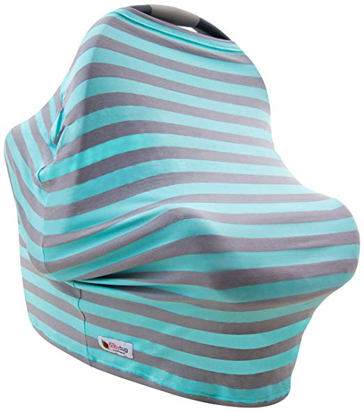 Carseat Canopy Cover | Stretch Jersey Fabric Doubles as a Convenient Breastfeeding or Shopping Cart Cover | Car Seat Canopy Accessories are a Perfect Baby Shower Gift for Baby Girls and Boys!