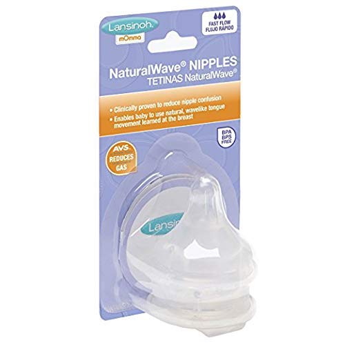Lansinoh Natural Wave Nipples, 6 Pack, Medium Flow
