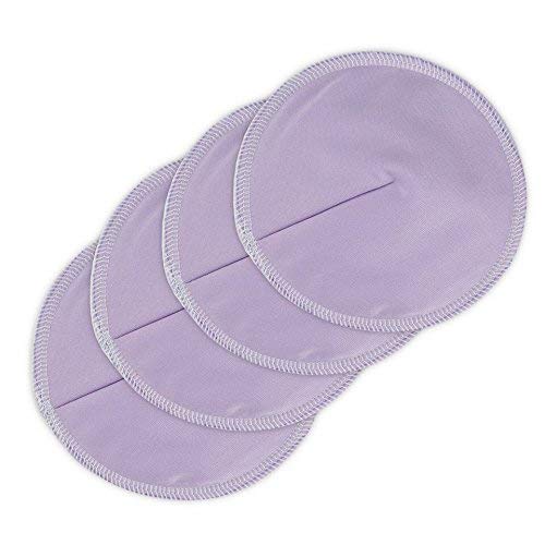 Organic Bamboo Washable Nursing Pads - Bra pads for Breastfeeding mothers. 3D shape to fit you best - 4 pack - Ultra Absorbant - Breastfeeding Washable Pads. Baby shower gift for moms.