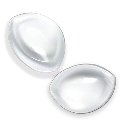 Thick Silicone Bra Inserts, Breast Gel Pads Chest Bust Enhancers Padding, Clear