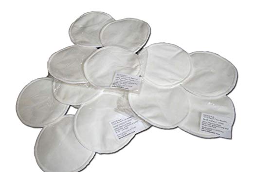 Waterproof Bamboo Nursing Pads - WHITE (12 Pieces) by 
