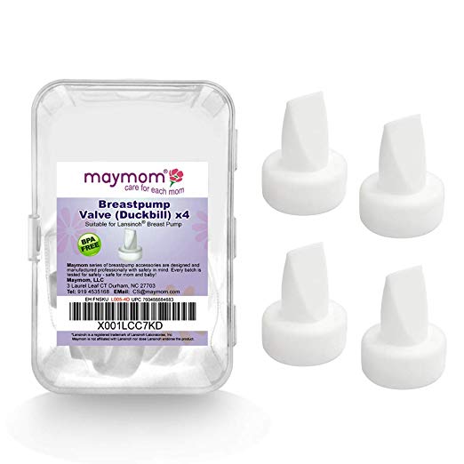 Maymom Pump Valve for Lansinoh Pumps; Duckbills to Replace Lansinoh Pump Valves; Retail Packaging Factory Sealed. 4pc/pk