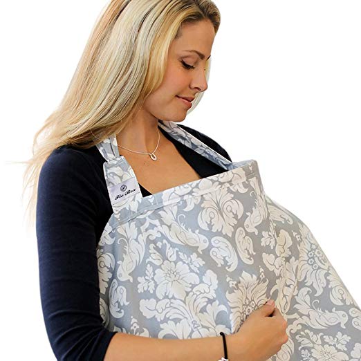 Breastfeeding Nursing Cover, Trcoveric Lightweight Breathable 100% Cotton Privacy Feeding Cover, Nursing Apron for Breastfeeding - Full Coverage, Adjustable Strap, Stylish and Elegant