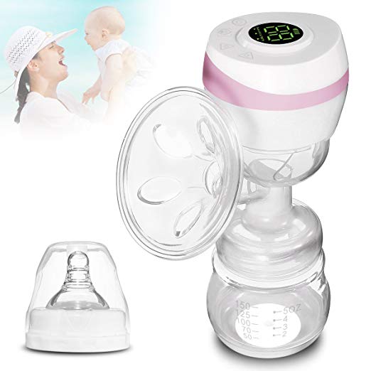 Breast Pump，FUNTOK Breastfeeding Pump Electric Breast Pump Breast Massager And Breast Care With LED Display USB Rechargeable