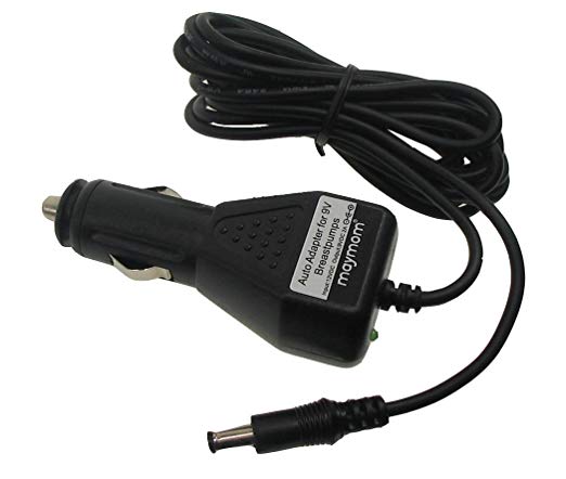 Maymom 9 Volt Car Charger for Medela Pump in Style Advanced Breast Pump; FCC Approved, Replaces Part # 67174
