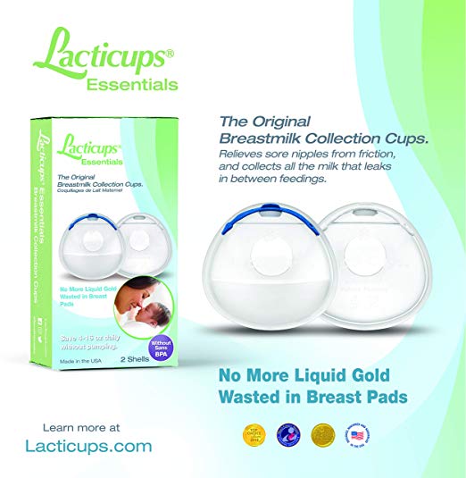 Lacti-Cups, Breast milk collectors, Milk Savers, Breast shells, Nursing Cups, Protect Sore Nipples for Breastfeeding, Collect Breastmilk Letdown, BPA Free, Soft and flexible Silicone