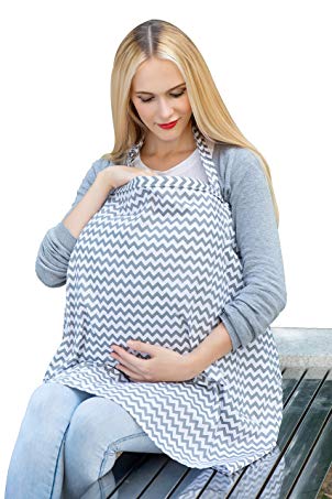 Corewill Privacy Baby Nursing Cover Scarf for Breastfeeding Cotton Breathable (White)